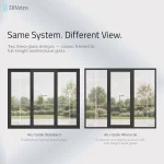 DiVetro Alu Glide Standard framed fixed panels compared with Monorail full-height fixed glass sections — thumbnail 10