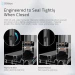 DiVetro monorail lift-and-slide patio door mechanism showing aligned and tightly sealed panel positions — thumbnail 3