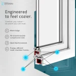 Window cross-section with energy-efficient frame, seals, and steel reinforcement - DiVetro — thumbnail 4