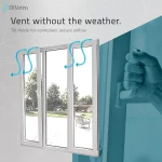 Tilt triple window opened for secure ventilation and controlled airflow - DiVetro — thumbnail 2