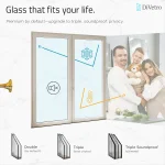 French patio door glass options including double glazing, triple glazing, and soundproof glass — thumbnail 6