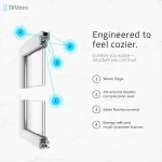 French patio door frame cross section with double compression seal and energy efficient multi chamber profile — thumbnail 4