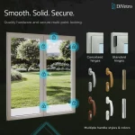 Secure French patio door with multipoint locking system, concealed hinges, and handle options — thumbnail 7