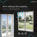 French patio door with tilt ventilation for secure airflow and rain protection — thumbnail 2
