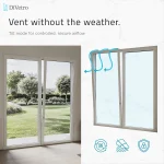French patio door with tilt ventilation for secure airflow and rain protection — thumbnail 2