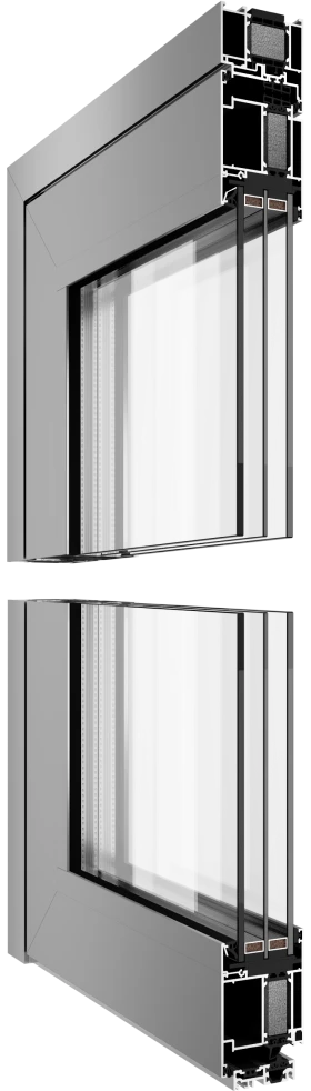 Aluminum French patio door frame profile