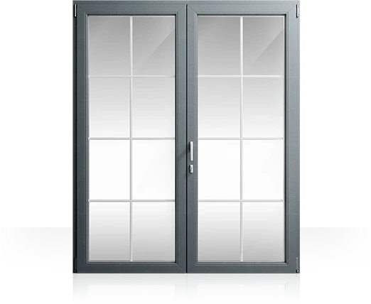 Medium French door frame — balanced patio look