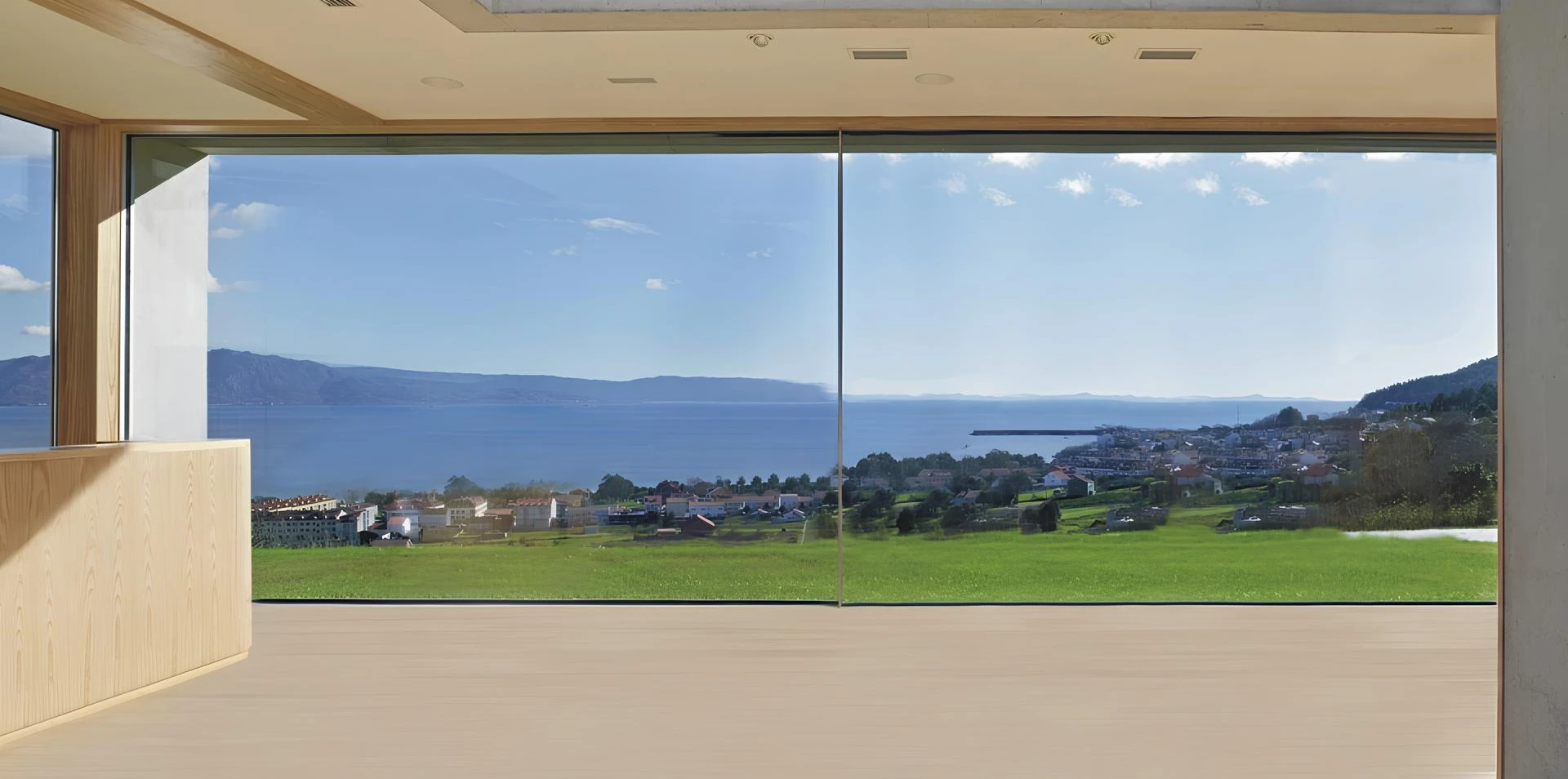 Panoramic aluminum sliding doors — ultra-slim frames by Cor Vision