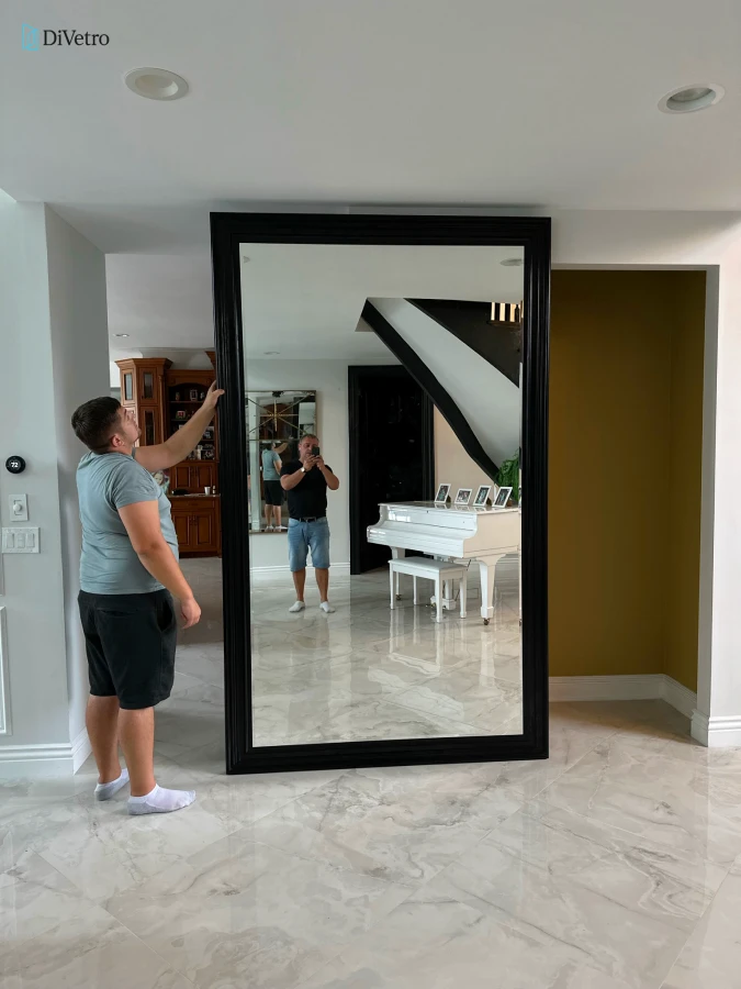Floor-to-Ceiling Mirror Barn Door for Entry Closet — Holmdel, NJ (April 2024)