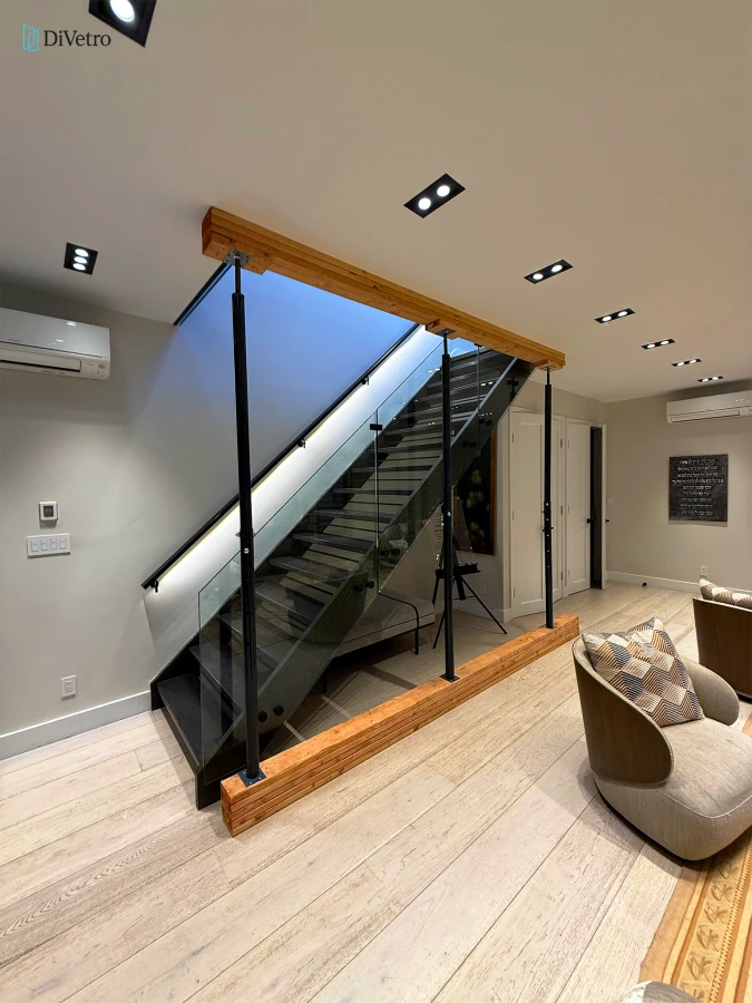 Frameless Glass Railings for a Modern Staircase — Brooklyn, NY (2022)