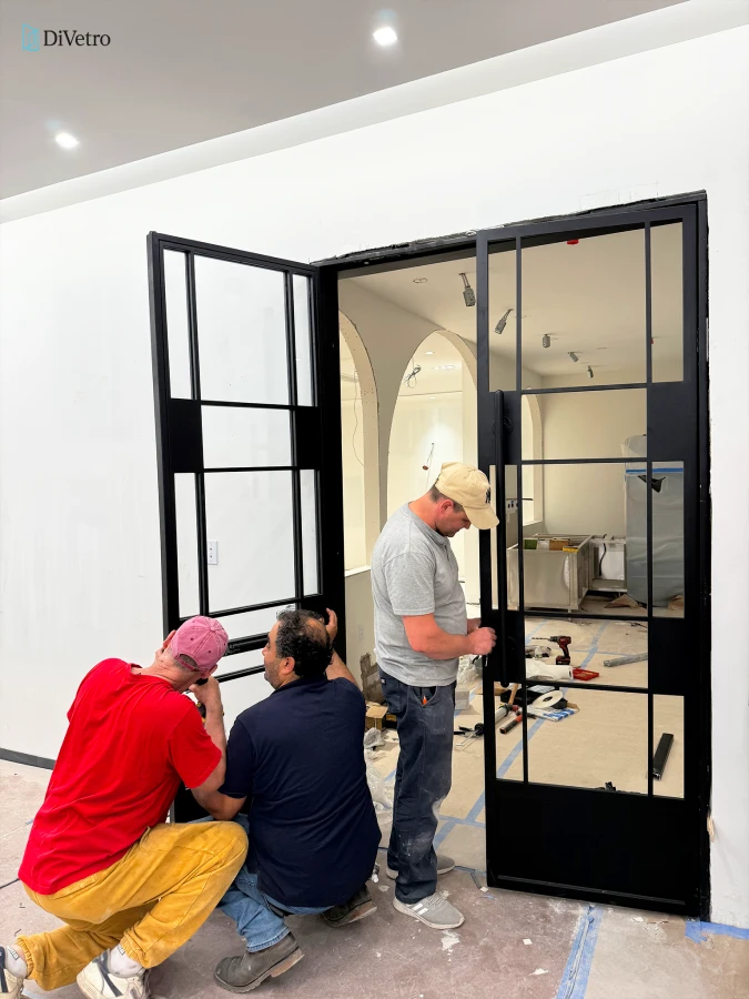 Custom Double Steel Interior Doors with Tempered Glass — Brooklyn, NY (April 2025)