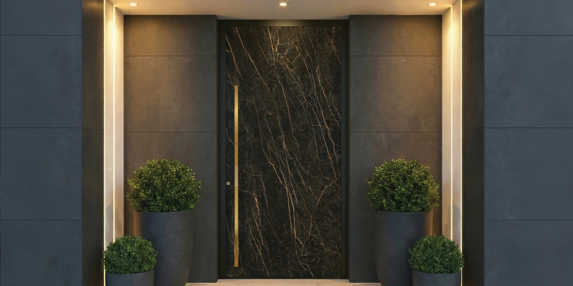 Ultimum Multilevel door with sintered stone