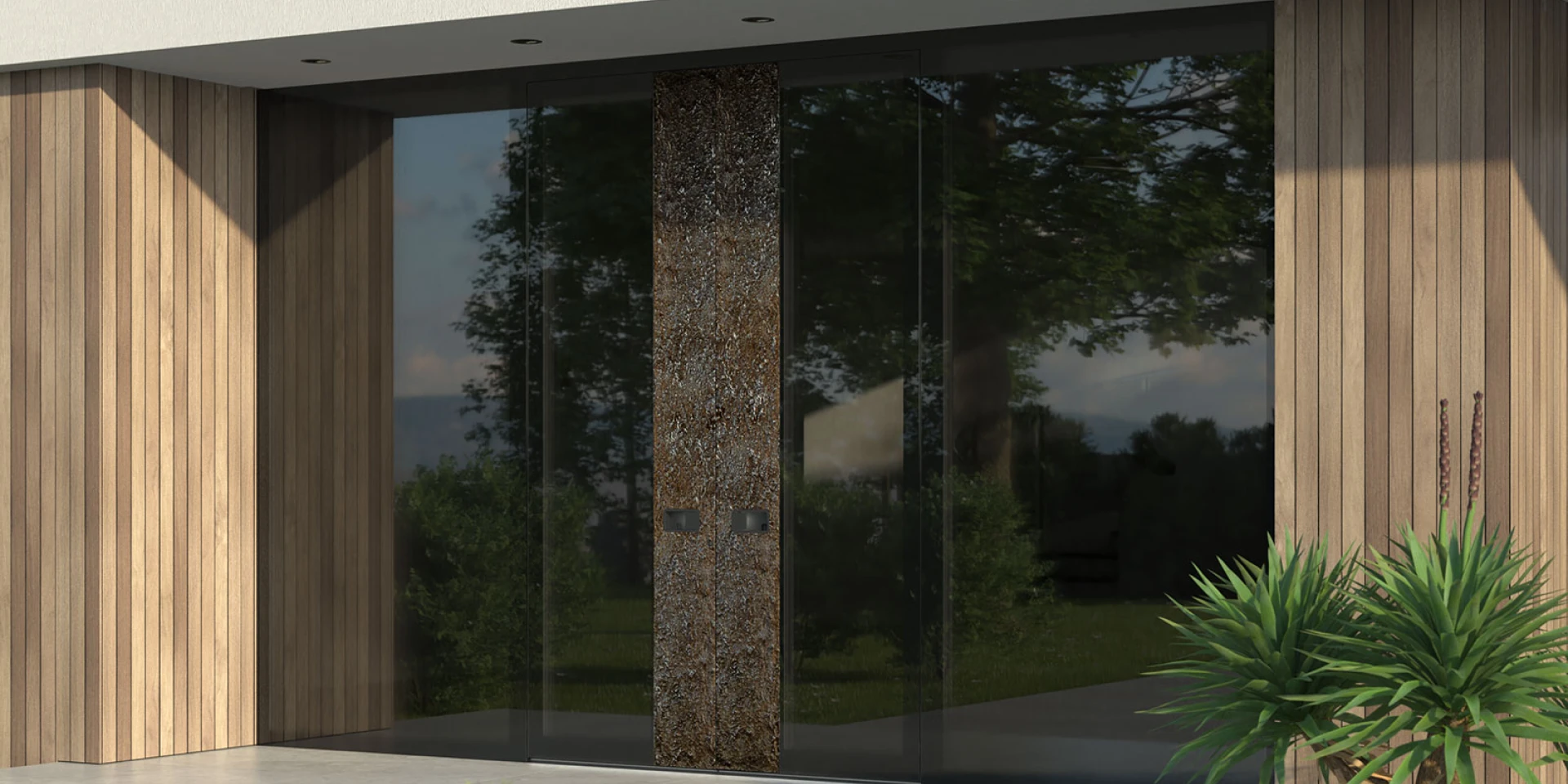 VersusBronze sculptural bronze entrance door
