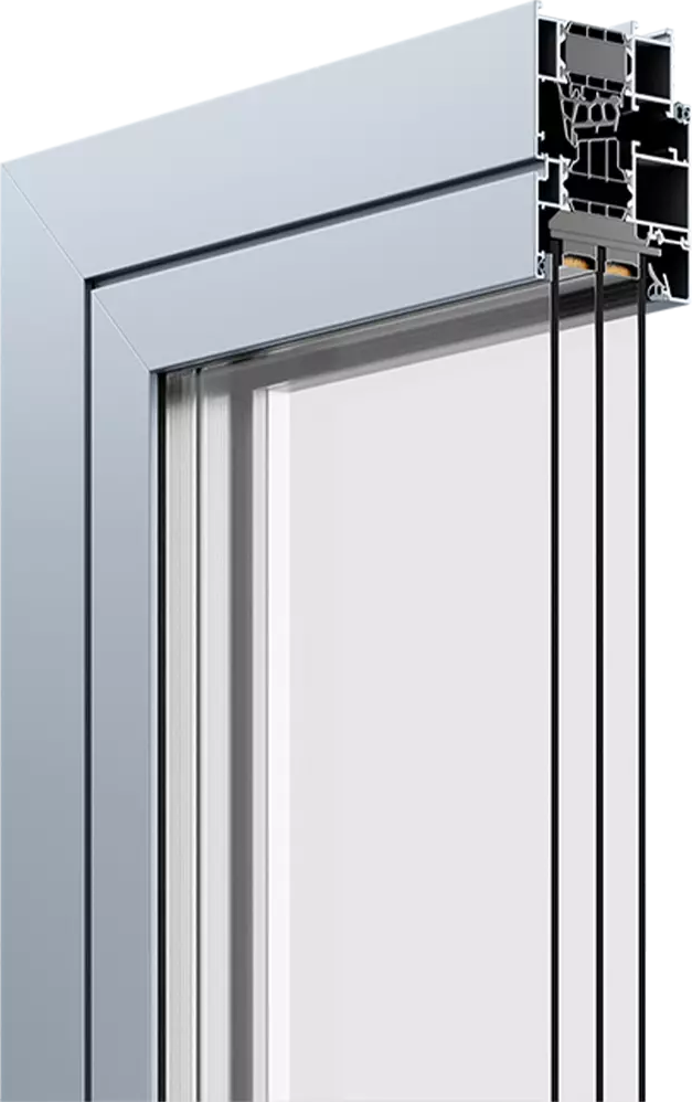 Aluminum French patio door frame profile