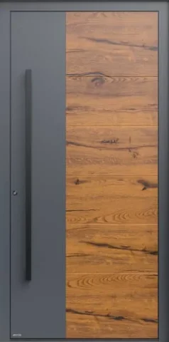 Pirnar Optimum 7200 — modern aluminum+wood front door
