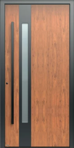 Pirnar Optimum 7320W — modern aluminum+wood front door