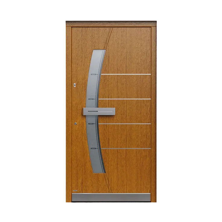 Pirnar Premium 0120W — modern aluminum+wood front door