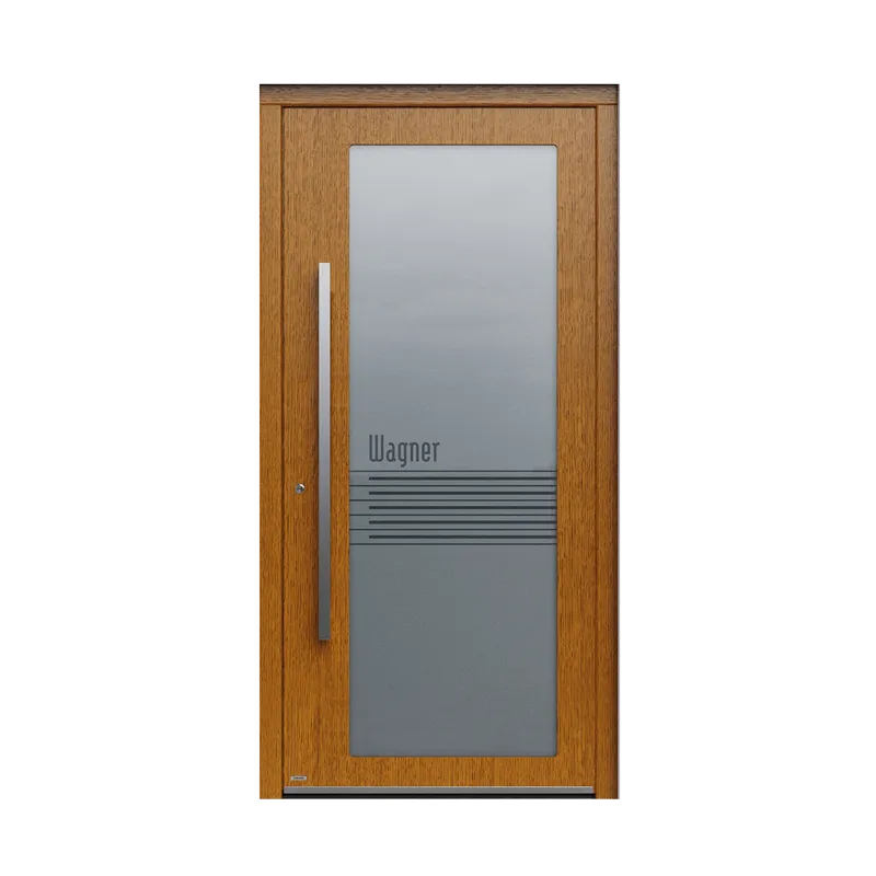 Pirnar Premium 1004W — minimalist aluminum+wood front door