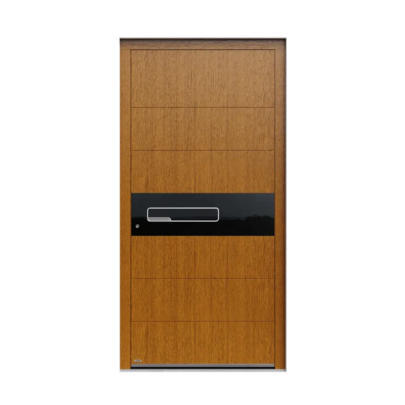 Pirnar Premium 6005W — modern aluminum+wood front door