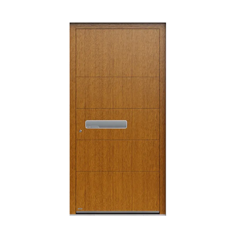 Pirnar Premium 6011W — minimalist aluminum+wood front door
