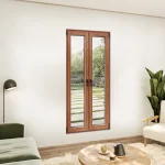 Oak Wood Double Casement Window 46x80" - Both Sashes Tilt & Turn — thumbnail 1