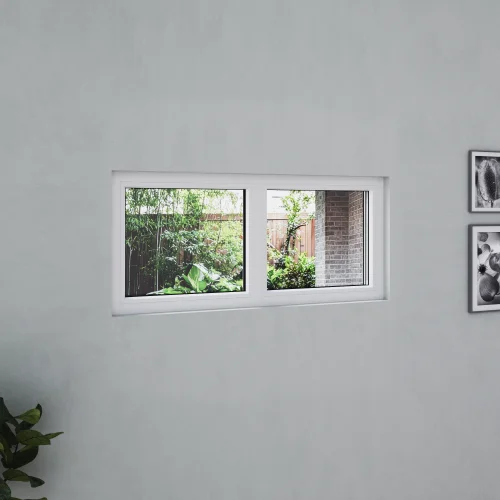uPVC Double Picture Window 46x22" - Two Fixed Panels