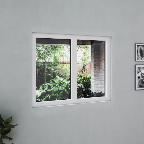 uPVC Double Picture Window 52x36" - Two Fixed Panels