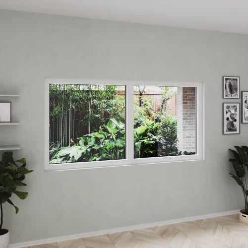 uPVC Double Picture Window 68x38" - Two Fixed Panels