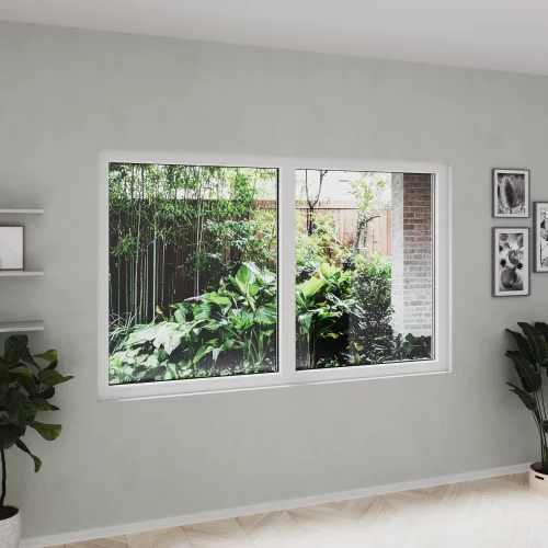 uPVC Double Picture Window 70x50" - Two Fixed Panels