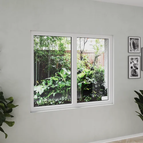 uPVC Double Picture Window 50x56" - Two Fixed Panels