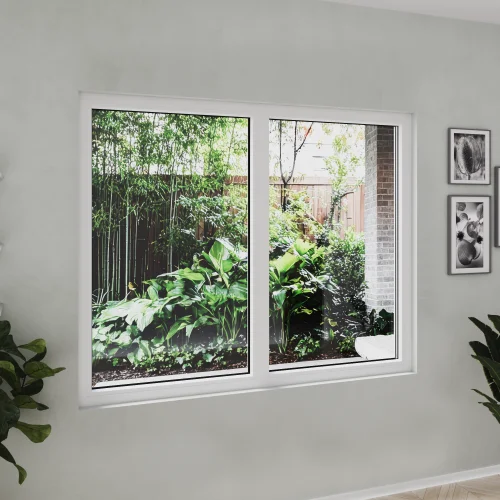 uPVC Double Picture Window 60x56" - Two Fixed Panels