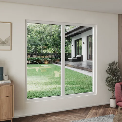 uPVC Double Picture Window 68x68" - Two Fixed Panels