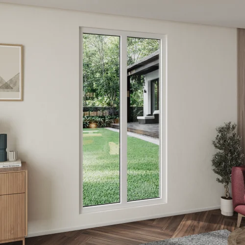 uPVC Double Picture Window 48x80" - Two Fixed Panels
