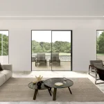 Ultra-Slim Aluminum Sliding Patio Door 88x92" - Cor Vision — thumbnail 2