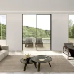 Ultra-Slim Aluminum Sliding Patio Door 90x112" - Cor Vision — thumbnail 2