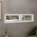 Aluminum Double Casement Window 66x22" - Both Sashes Tilt & Turn — thumbnail 1