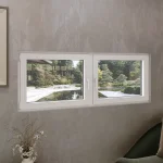 Aluminum Double Casement Window 72x30" - Both Sashes Tilt & Turn — thumbnail 1