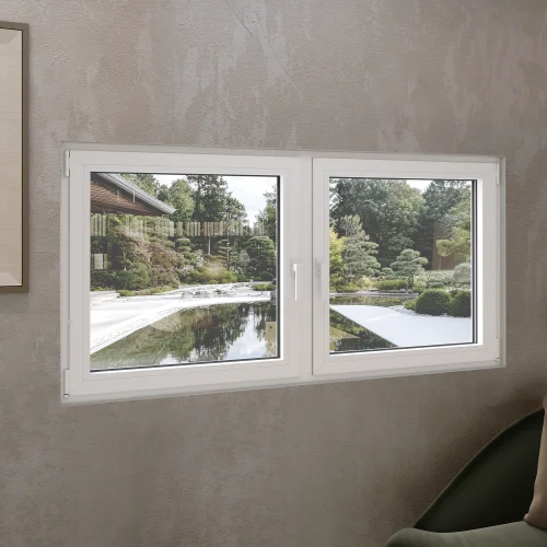 Aluminum Double Casement Window 70x36" - Both Sashes Tilt & Turn