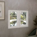 Aluminum Double Casement Window 44x38" - Both Sashes Tilt & Turn — thumbnail 1