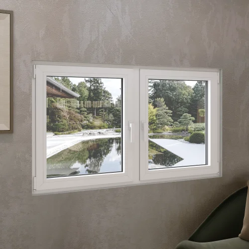 Aluminum Double Casement Window 60x42" - Both Sashes Tilt & Turn