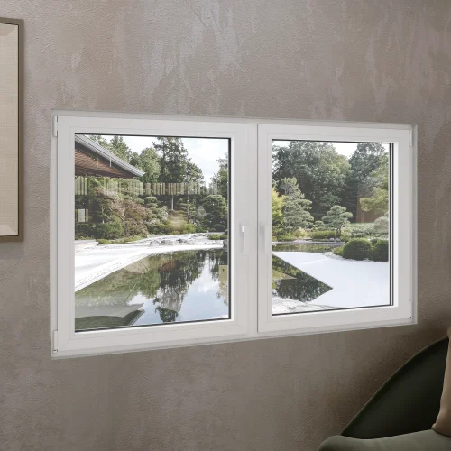 Aluminum Double Casement Window 70x44" - Both Sashes Tilt & Turn