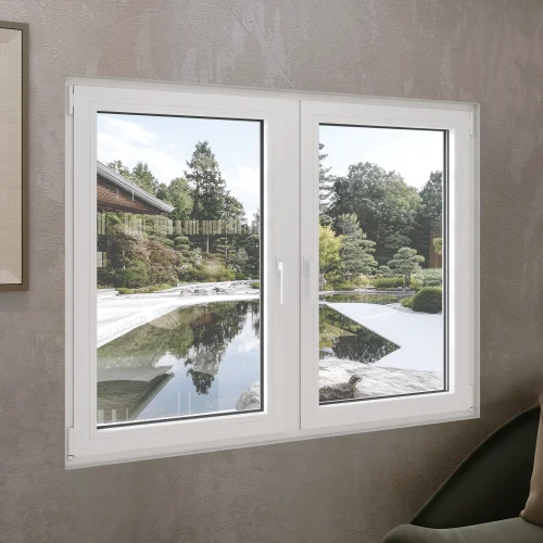 Aluminum Double Casement Window 62x46" - Both Sashes Tilt & Turn