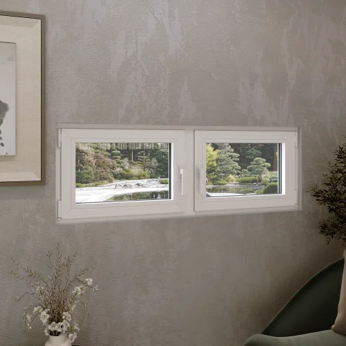 Aluminum Double Casement Window 50x54" - Both Sashes Tilt & Turn
