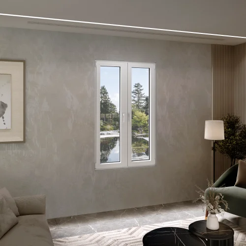 Aluminum Double Casement Window 50x70" - Both Sashes Tilt & Turn