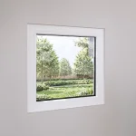 Pine Wood Picture Window 28x28" - European Fixed Window — thumbnail 1
