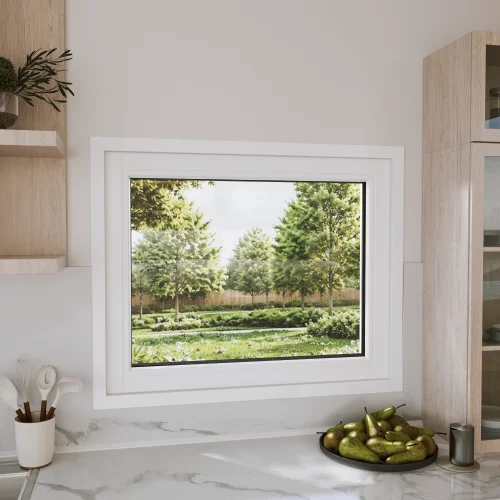 Pine Wood Picture Window 40x28" - European Fixed Window