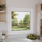 Pine Wood Picture Window 38x34" - European Fixed Window — thumbnail 1