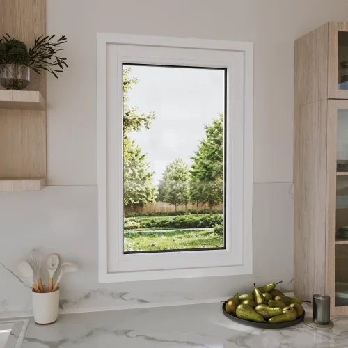 Pine Wood Picture Window 22x48" - European Fixed Window