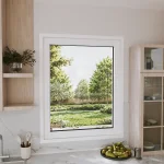 Pine Wood Picture Window 38x58" - European Fixed Window — thumbnail 1