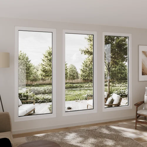 Pine Wood Picture Window 36x78" - European Fixed Window